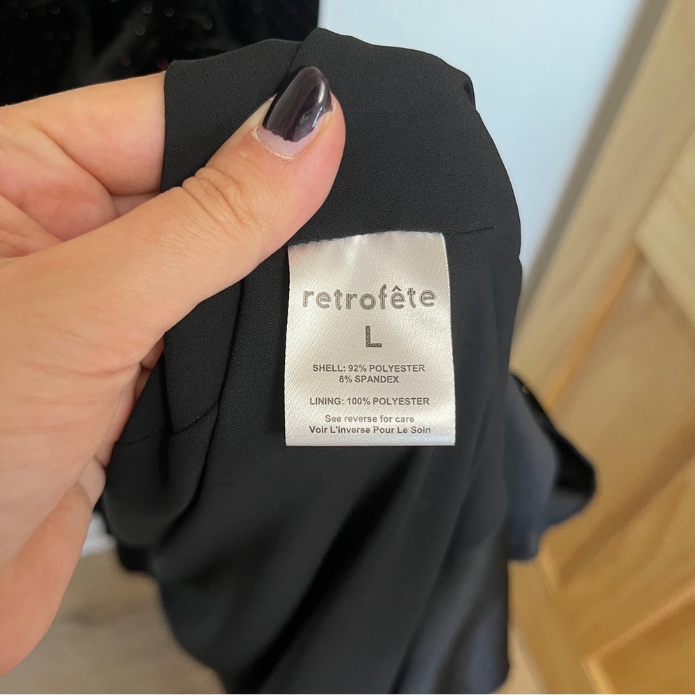 Retrofete Black Maxi Dress with Silver Accents - Picture 7 of 8